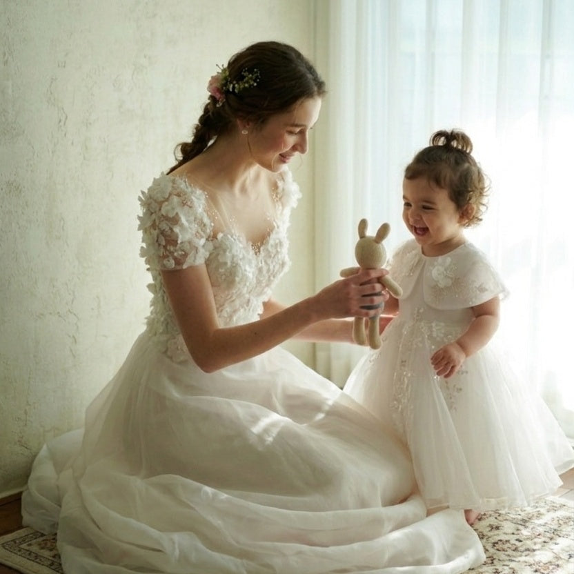 「親子ドレス」レンタルで叶えるリンクコーデ。結婚式をもっと特別な一日に！